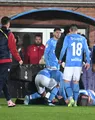Accidentare îngrozitoare pentru Alexandru Gîț în ultimele minute ale meciului FC Voluntari – FC Bihor 2-1. Primul diagnostic pentru fundașul ilfovenilor