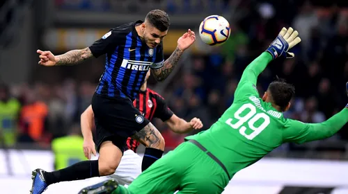 Icardi a decis Derby della Madonnina în prelungiri, după o greșeală a lui Donnarumma! FOTO | Scenografie uluitoare a fanilor „nerazzurrilor”. Inter – AC Milan 1-0