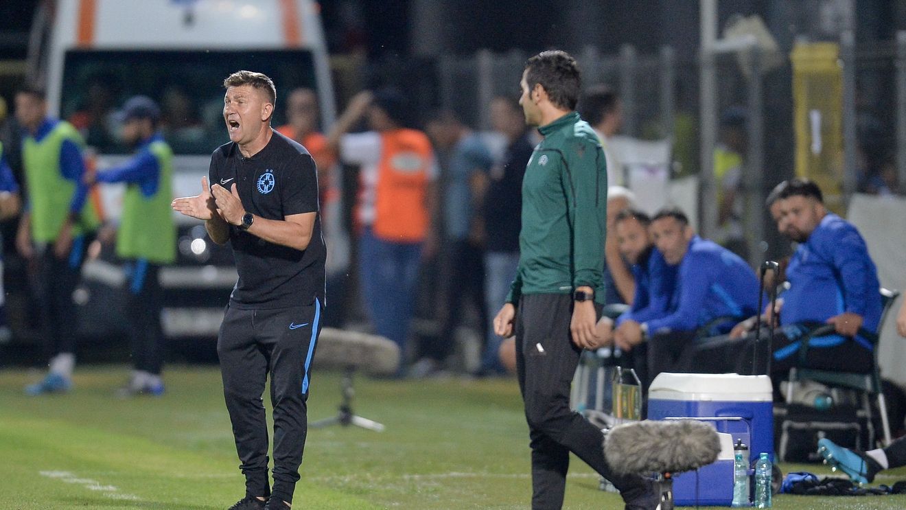 Autosabotaj cu zâmbetul pe buze. Discursul lui Vergil Andronache, după FCSB - Voluntari 1-3: "Ne-am asumat acest eșec, ne gândim la Mlada Boleslav. Am câștigat un jucător, suporterii n-ar trebui să se supere"