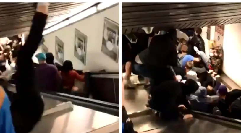 Haos la metroul din Roma, chiar înaintea meciului cu ȚSKA Moscova. VIDEO | O scară rulantă s-a prăbușit și a provocat victime