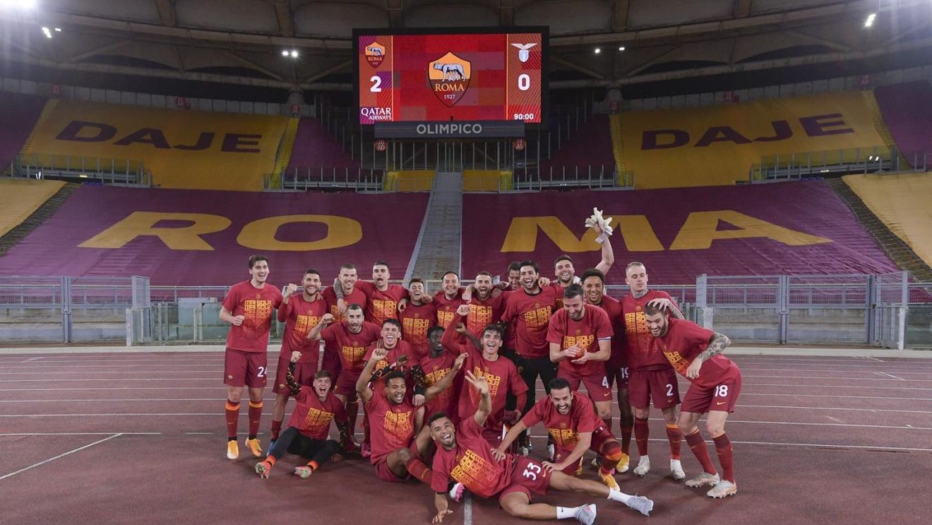 AS Roma - Lazio 2-0. Sărbătoare inedită, după ce echipa lui Fonseca a câștigat marele derby. Ștefan Radu, adio Liga Campionilor | VIDEO