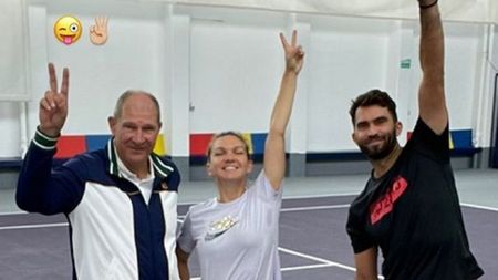 Simona Halep, antrenament cu totul special alături de înlocuitorul lui Darren Cahill! Românca a avut un sparring partner de lux | FOTO