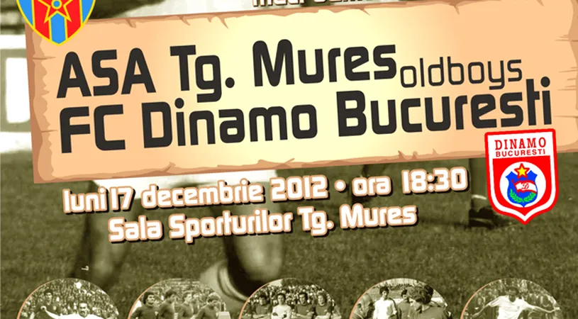 Luni, târgumureșenii au spectacol:** meci demonstrativ de old-boys ASA - Dinamo