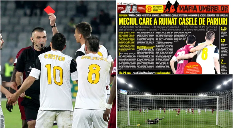 Breaking News | Meciul care a trimis titlul în Gruia în 2012, U Cluj - CFR 2-3, în vizorul DNA. Cum a ajuns cazul pe masa procurorilor