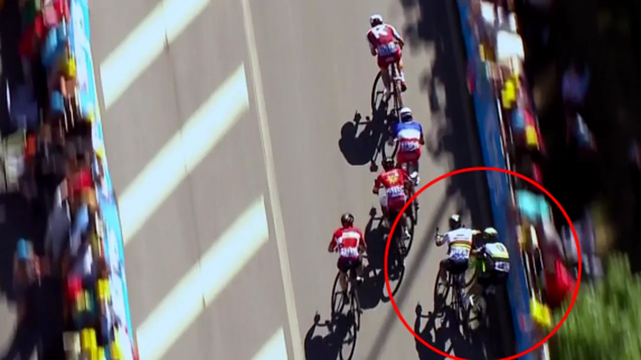 Final sângeros în etapa a 4-a a Turului Franței. Mark Cavendish a fost blocat cu cotul de Peter Sagan și a suferit o căzătură urâtă, fiind transportat la spital. UPDATE: Sagan a fost EXCLUS din competiție!