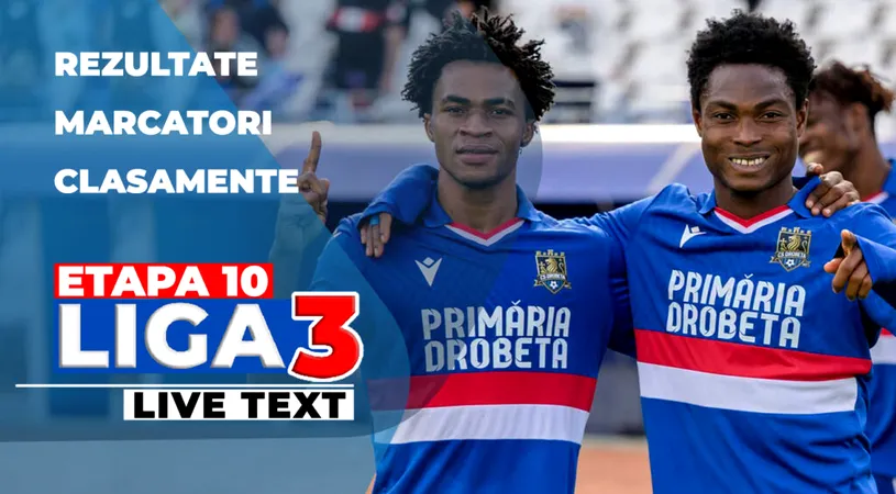 Etapa 10 Liga 3 | FCSB 2 și Flacăra Moreni au reușit scorul zilei. În Seria 6, derby-ul dintre primele două clasate a fost tranșat clar de echipa lui Flavius Stoican