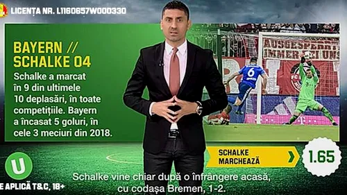 (P) Schalke marcheaza cu Bayern si scor egal la pauza - ce cote au aceste optiuni recomandate