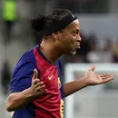 Ce gol a dat Ronaldinho la 44 de ani! Execuția fabuloasă din lovitură liberă din meciul legendelor Real Madrid – FC Barcelona