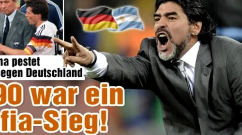 Maradona, în război cu nemții de 20 de ani!** „Finala din Italia a fost o farsă totală”