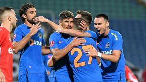 Îi crește cota lui Florinel Coman! A marcat primul gol european al lui FCSB în meciul cu CSKA 1948 Sofia din Conference League | VIDEO