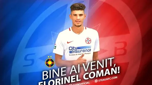 FCSB a anunțat transferul lui Florinel Coman. Durata contractului și ce număr va purta
