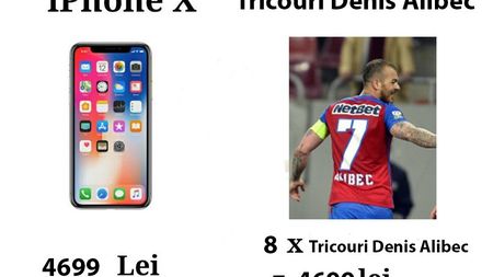 Ce evenimente ați putea vedea cu banii pe care îi dați pentru un iPhone X? Un tricou cu Alibec, mai scump decât unul cu Messi!