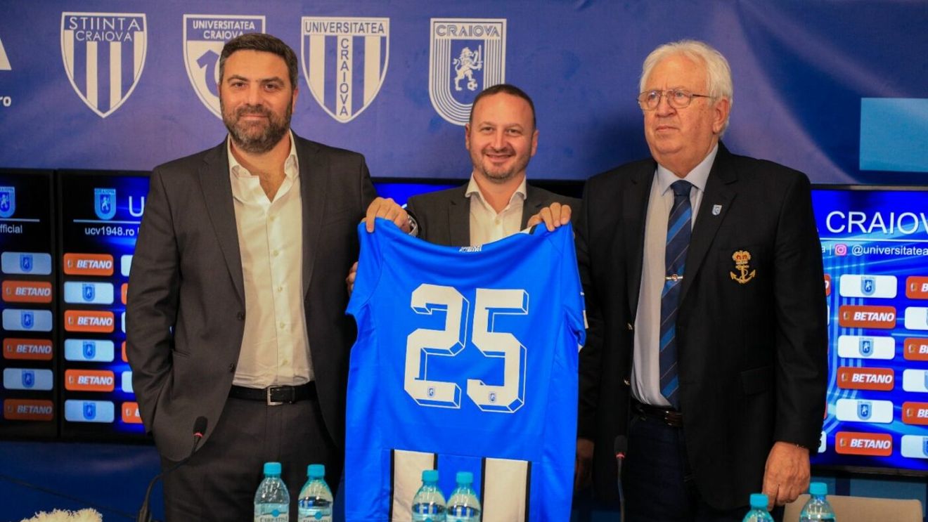 Universitatea Craiova, încă trei ani cu acelaşi sponsor pe piept! Clubul din Bănie şi Betano şi-au prelungit parteneriatul