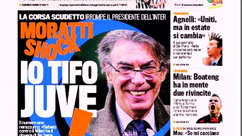 Cine ar fi crezut?** Moratti ține cu Juventus