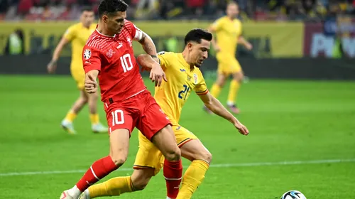 Ce nu s-a văzut la TV după România – Elveția 1-0! Xhaka, criză de plâns pe gazon: cu greu a fost consolat de colegi