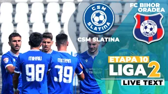 CSM Slatina învinge FC Bihor în inferioritate numerică. Orădenii au irosit un penalty și apoi au încasat un nou gol