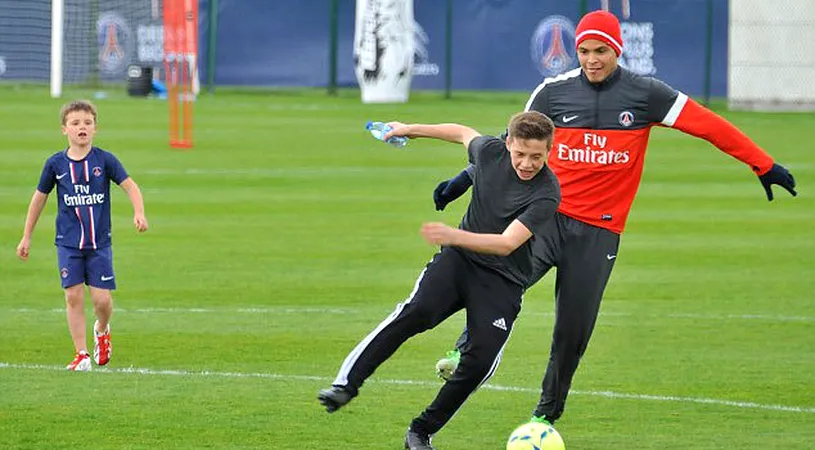 Băieții lui Beckham au fost în centrul atenției la antrenamentul lui PSG.  VIDEO - Brooklyn a făcut 