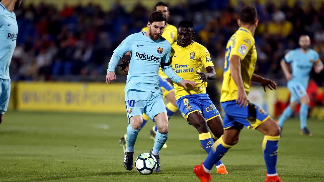 Barcelona a ajuns la 33 de meciuri consecutive fără eșec în La Liga după remiza cu Las Palmas. VIDEO | Messi, un nou gol de generic