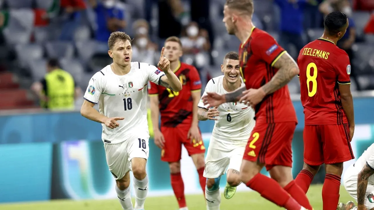 Belgia - Italia 1-2, în sferturile EURO 2020 | Squadra Azzurra obține calificarea în semifinale și va juca împotriva Spaniei!