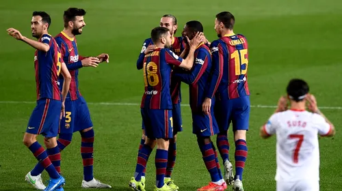 Barcelona – Sevilla 3-0. Catalanii sunt în finala Cupei Spaniei după o revenire de senzație. Braithwaite și Pique, eroii gazdelor