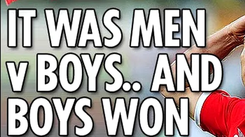 „Băieți vs bărbați în Germania – Anglia! Băieții s-au impus”