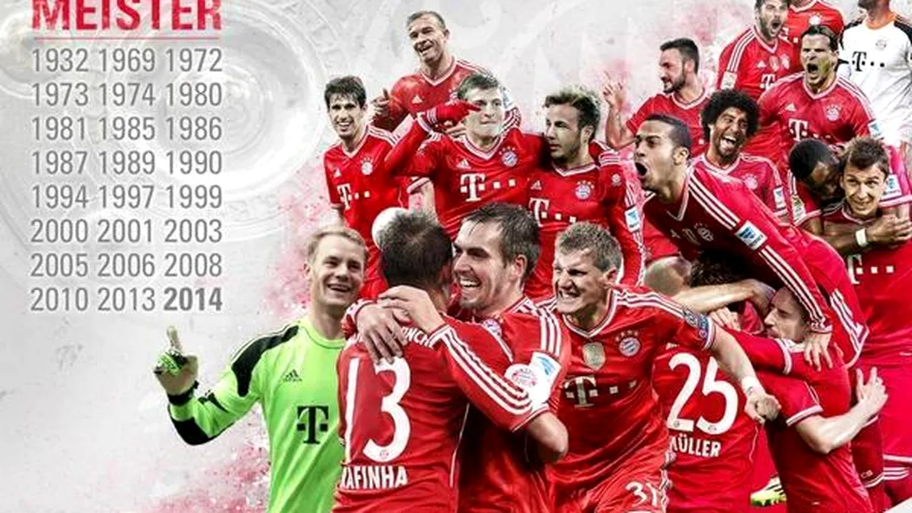 Record Meister. Bayern e campioana Germaniei cu șapte etape înainte de finalul sezonului. GALERIE FOTO