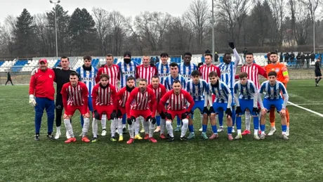 Tibor Selymeș și-a testat juniorii într-un amical cu o echipă de județ. Printre marcatori este și jucătorul care de curând a dat probe la Empoli