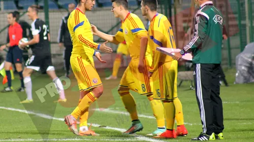 FOTO | Iancu nu a primit banderola, dar a răspuns pe teren: a marcat primul gol al naționalei de tineret în meciul amical cu Albania. România s-a impus cu 3-1: „Am fost ofticat pe moment, dar e decizia domnului Moldovan”