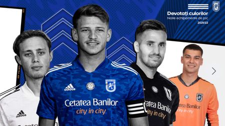 U Craiova 1948, echipament de cinci stele pentru sezonul 2021-2022. Cine este noul „decar" al alb-albaștrilor! FOTO