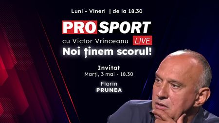 ProSport Live, o nouă ediție pe prosport.ro! Florin Prunea discută despre lupta la titlu dintre FCSB și CFR, problemele de la Dinamo și investițiile de top de la Rapid