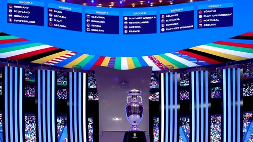 Decizia luată de UEFA după momentele stânjenitoare petrecute în timpul tragerii la sorți a grupelor de la EURO 2024