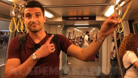 FOTO | Jucătorii Rapidului au mers cu metroul la meciul din "Ștefan cel Mare"