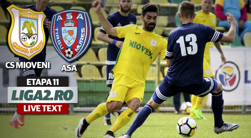 CS Mioveni - ASA Târgu Mureș 2-1.** Eduard Florescu aduce victoria cu o super execuție. Sîrbu a fost luat de pe teren cu ambulanța