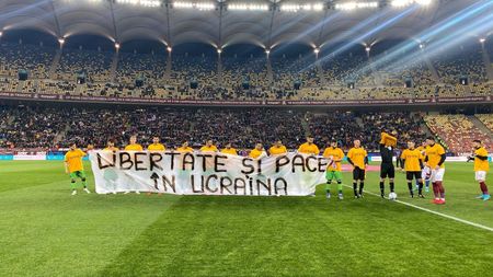 Jucătorii din Liga 1, alături de victimele din Ucraina, la derby-ul Rapid - Dinamo! Gest superb al televiziunilor | FOTO