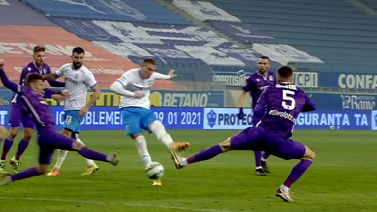 Ivan Mamut a spart „gheața” în Liga 1! Bucurie de nedescris pentru atacantul Universității Craiova, după golul cu FC Argeș | FOTO & VIDEO