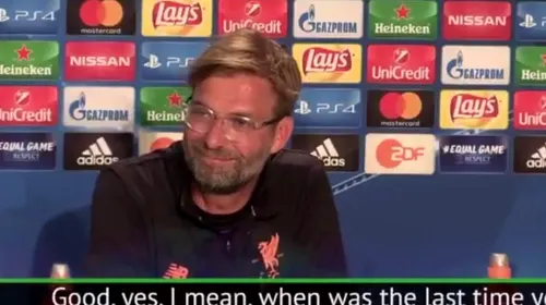 „Domnule Klopp, vă mai amintiți cum a fost prima dată!?” VIDEO Moment GENIAL oferit de antrenorul lui Liverpool în conferința de presă. Ce i-a răspuns jurnalistei