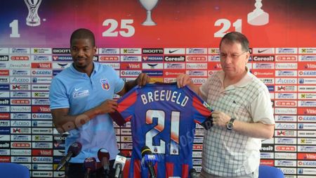 FOTO | Steaua l-a prezentat pe Breeveld. Mijlocașul și-a stabilit primul obiectiv: "Suntem o echipă mare și trebuie să ajungem în grupele Ligii Campionilor"