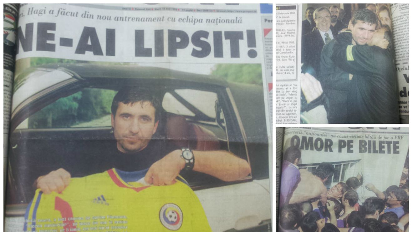 Hagi: "Înaintea meciului cu Ungaria din '99, am mâncat numai miere și iaurt". Au trecut 15 ani de la prima victorie a României cu maghiarii, tinerii de azi ar trebui să-i dea "google it"