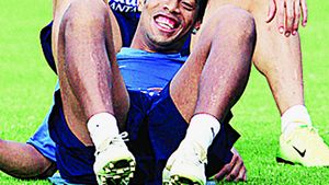 Ronaldinho lângă Ronaldo