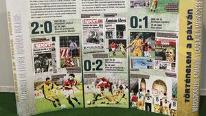 80 de ani de istorie în imagini!** Însă, maghiarii au "uitat" să afișeze poze cu victoria României de la revenirea lui Hagi