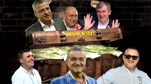 Dosarul Regula U21. Cum au câștigat patronii din Superliga 117.235.000 de euro din vânzarea fotbaliștilor tineri ceruți de FRF, o sumă cât salariile cu care 2.700 de români au trăit în ultimii șapte ani! EXCLUSIV