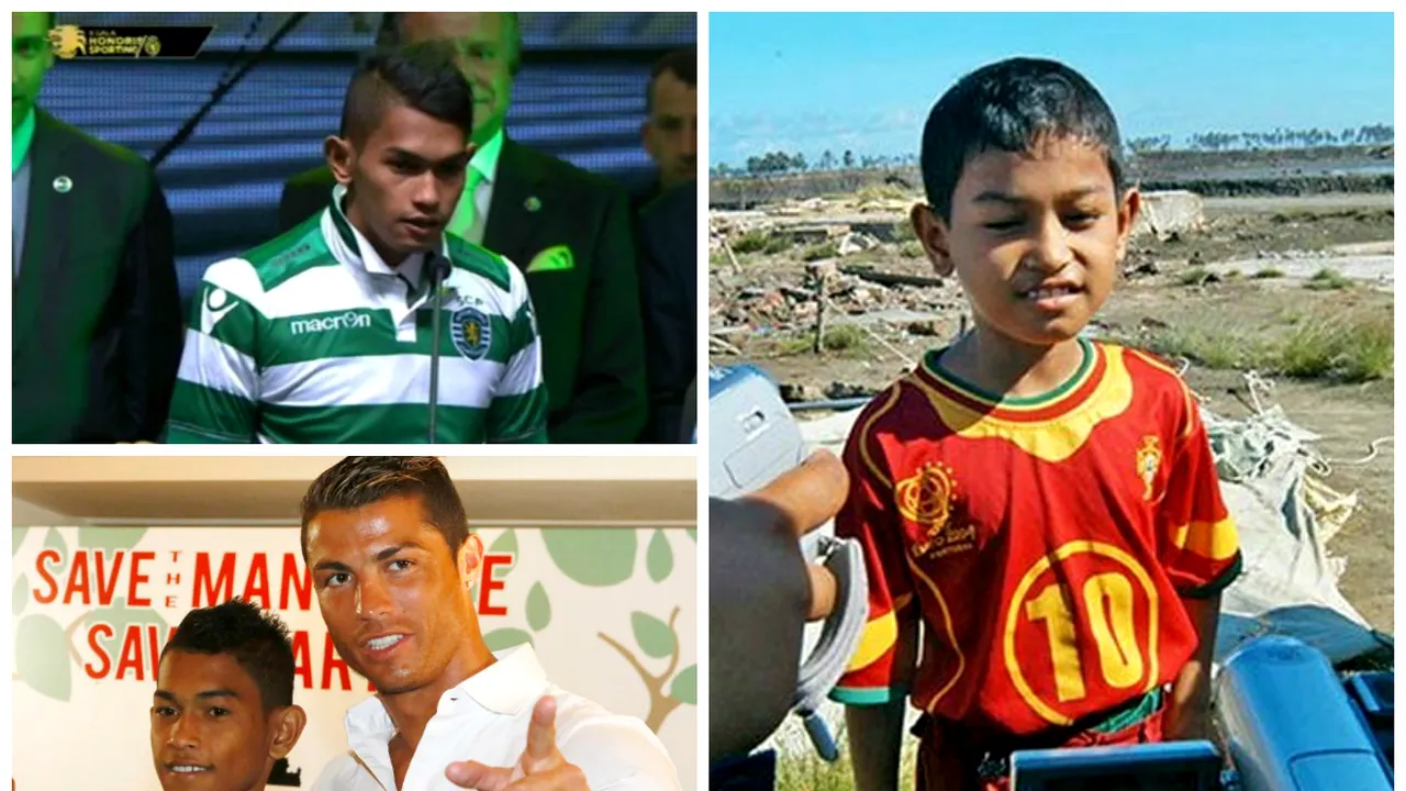Tricoul care i-a salvat viața. Povestea incredibilă a unui copil indonezian, care a stat 19 zile între cadavre, după tsunami-ul din 2004. Ronaldo i-a reconstruit casa, iar acum a semnat cu Sporting Lisabona