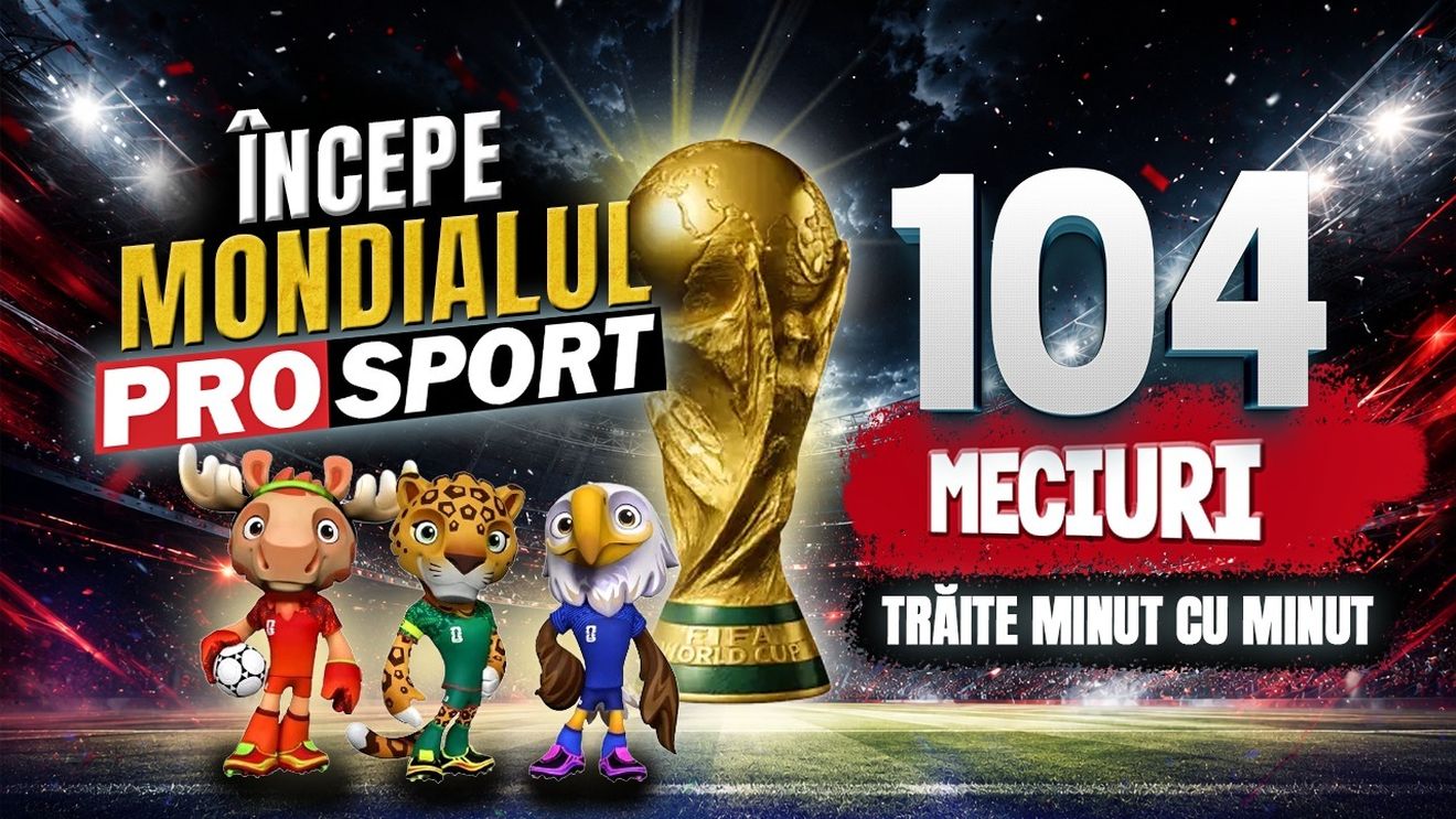 Începe Mondialul ProSport! 104 meciuri trăite minut cu minut și analizate de fotbaliști și antrenori de top, 44 de zile cu materiale de colecție, eroi și povești de neuitat într-o experiență integrată unică pe piața media din România!