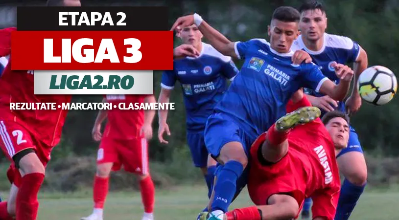 Rapid face primul pas greșit în Liga 3, Oțelul obține scorul rundei. Craiova lui Mititelu se impune în derby-ul cu AS SR Brașov.** Rezultatele și marcatorii etapei 2