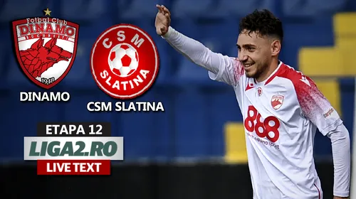 Dinamo termină la egalitate cu CSM Slatina, într-un joc în care a avut superioritate numerică și n-a primit două penalty-uri