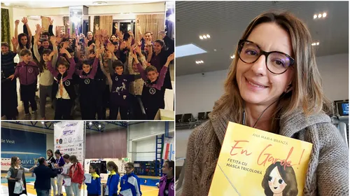 Ana-Maria Popescu și-a lansat cartea „En garde! Fetița cu masca tricoloră” și la Timișoara. Campioana olimpică, surprinsă plăcut de micii floretiști