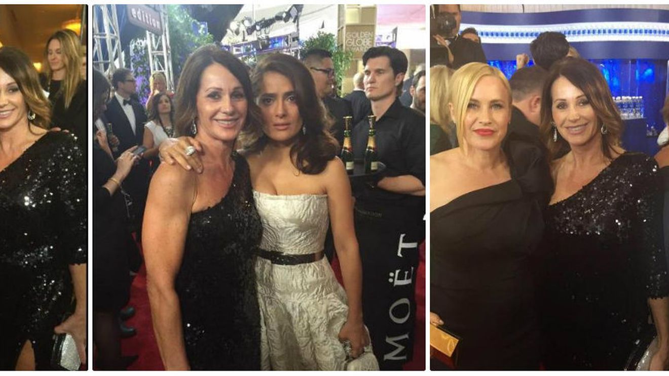 Nadia, "Zeiță" la Globurile de Aur. Salma Hayek, Katie Holmes și Amy Adams au stat la coadă pentru a se fotografia cu ea