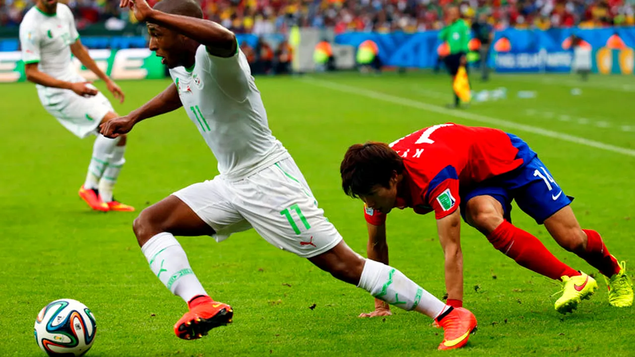Algeria, prima echipă africană care înscrie 4 goluri într-un meci la CM. GALERIE FOTO | Cele mai spectaculoase imagini din Coreea de Sud - Algeria 2-4