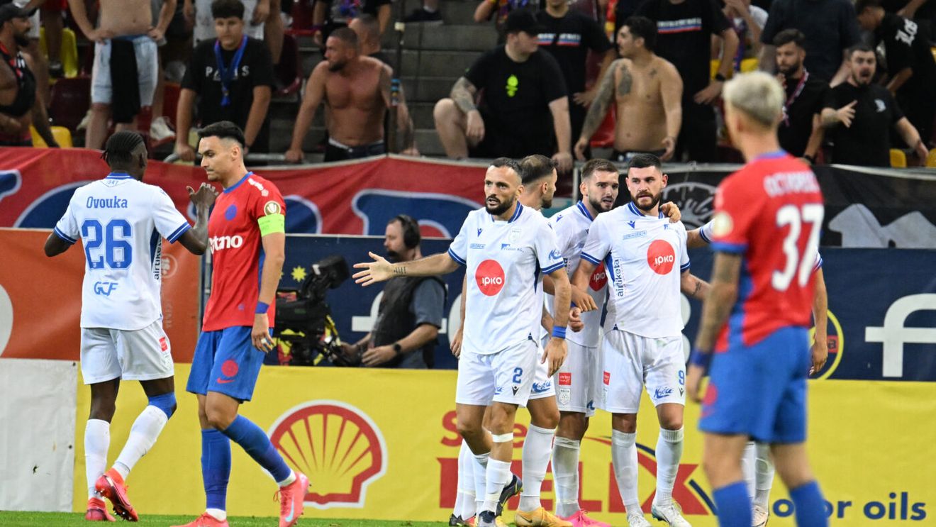 Fază controversată la golul doi al kosovarilor cu FCSB: mingea l-a lovit în mână pe Manaj, dar arbitrul şi VAR au validat reuşita!