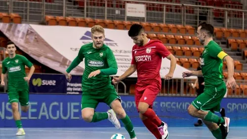 Încă o reușită pentru sportul românesc! CS United Galați, în sferturile de finală ale Ligii Campionilor la futsal